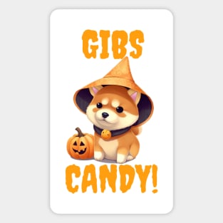 Shiba Inu Gibs Candy Halloween Design Magnet